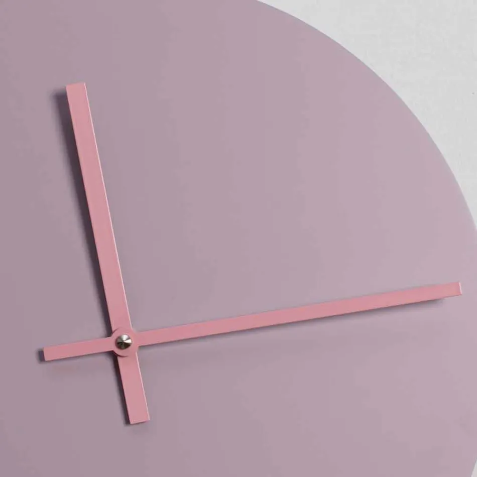 Reloj de pared redondo rosa moderno hecho en Italia - Imalia Viadurini