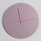 Reloj de pared redondo rosa moderno hecho en Italia - Imalia Viadurini