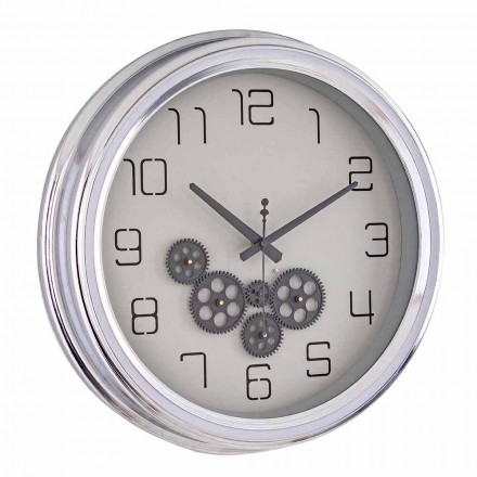 Reloj de pared de diseño vintage con estructura de acero Homemotion - Gimbo Viadurini