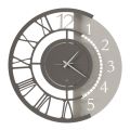 Reloj de pared de hierro de diseño redondo moderno con numeración doble - Kassio