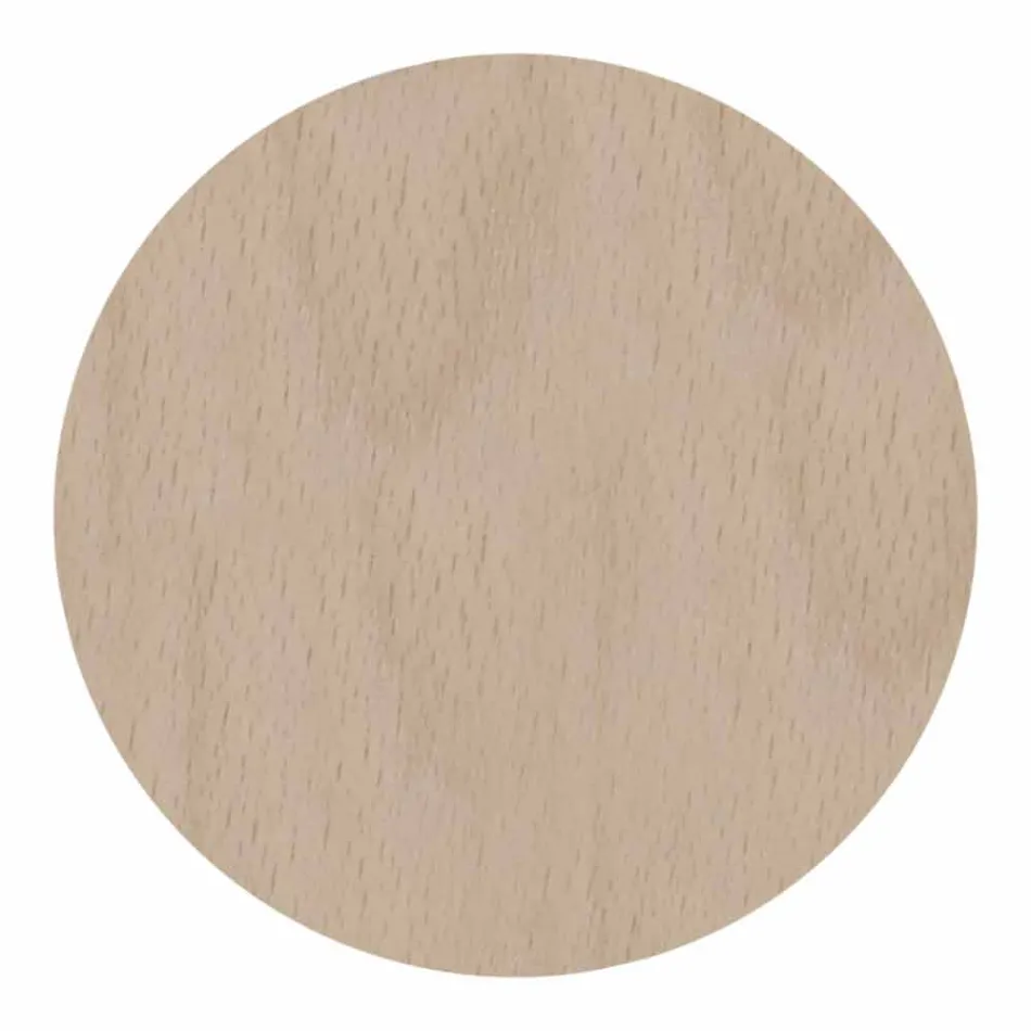 Reloj de pared en madera clara u oscura con un diseño floral moderno - Aquilegia Viadurini