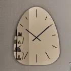 Reloj de pared Claudia con cristal espejado y números grabados con láser. Viadurini