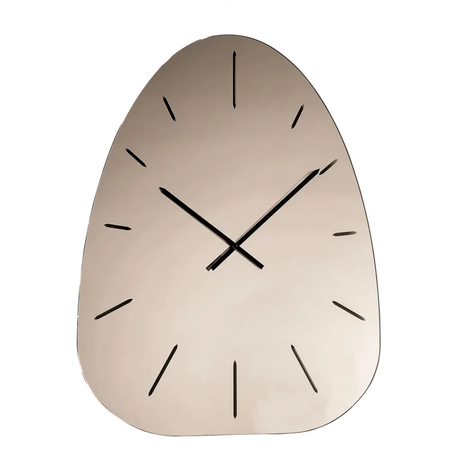 Reloj de pared Claudia con cristal espejado y números grabados con láser. Viadurini