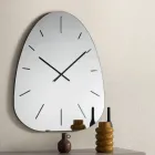 Reloj de pared Claudia con cristal espejado y números grabados con láser. Viadurini