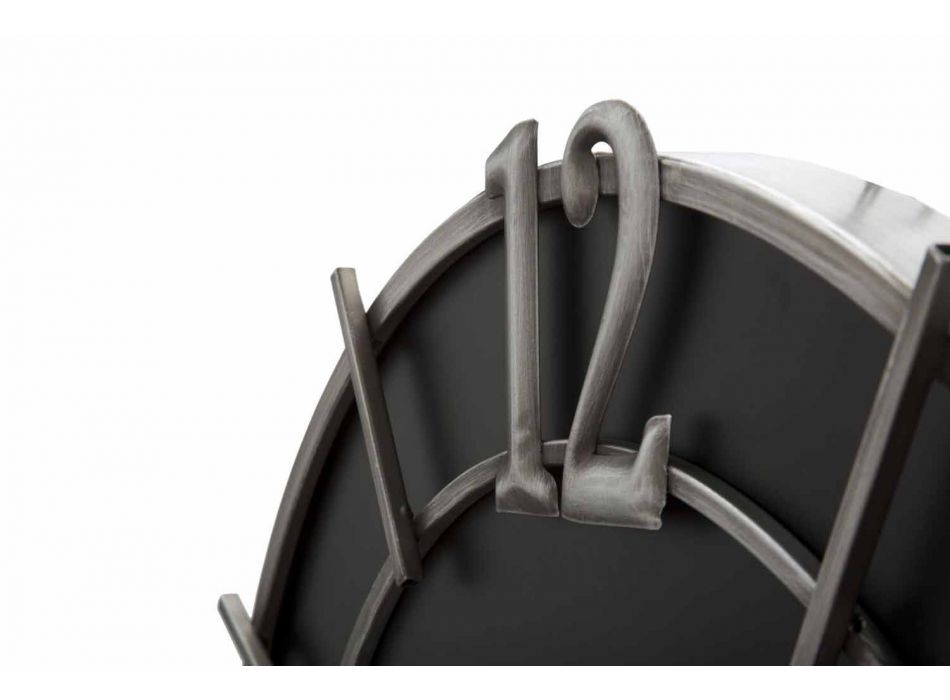 Reloj de pared redondo de diseño moderno en hierro y MDF - Hope Viadurini