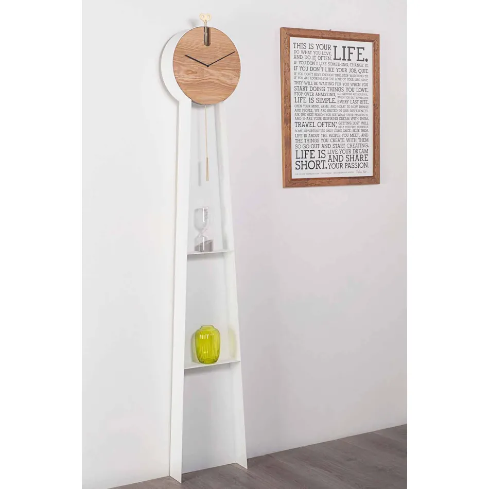 Reloj de péndulo de diseño con estructura de acero Made in Italy - Pendolino Viadurini