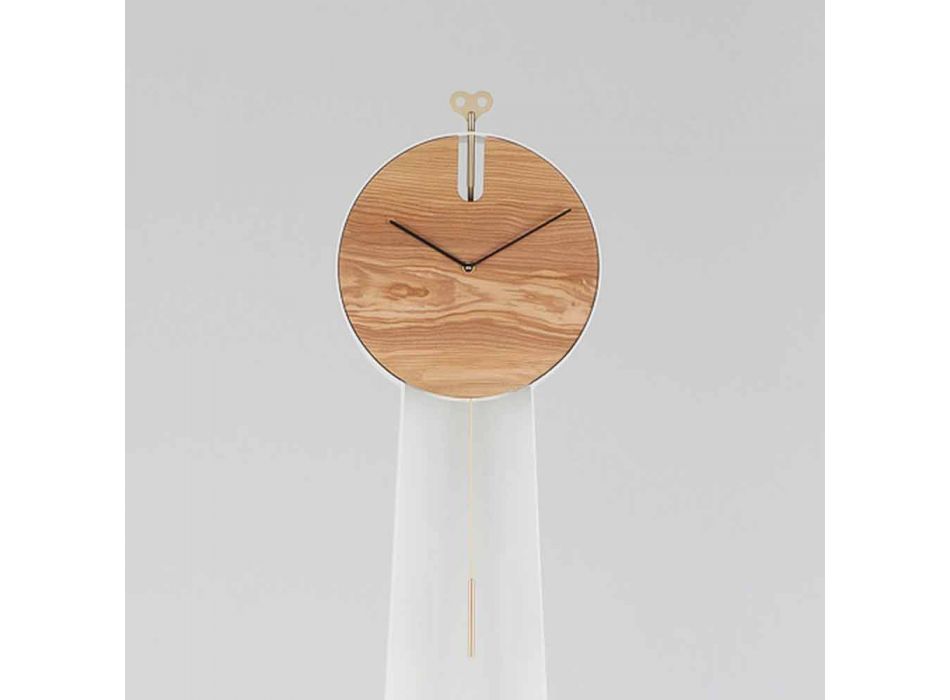 Reloj de péndulo de diseño con estructura de acero Made in Italy - Pendolino Viadurini