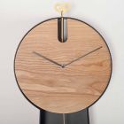 Reloj de péndulo de diseño con estructura de acero Made in Italy - Pendolino Viadurini