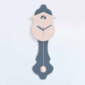 Reloj de péndulo moderno en madera de diseño gris y rosa - Cuco