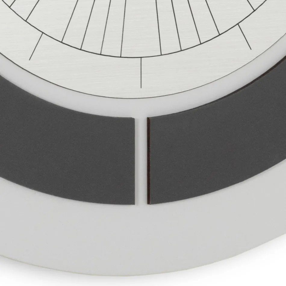 Reloj con Marco en Relieve y Polipropileno con Diferentes Colores - Lunarium Viadurini