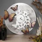 Reloj con Decoración de Mariposas en Diferentes Acabados Made in Italy - Gemelos Viadurini