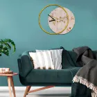 Reloj con panel de madera y estampado Made in Italy - Malawi Viadurini