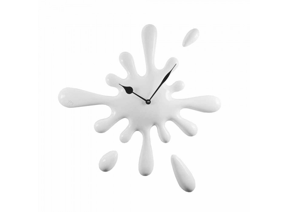Reloj de pared de diseño moderno hecho a mano en resina Made in Italy - Limón Viadurini