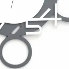 Reloj de pared de diseño grande y moderno en madera blanca y gris - Dígito Viadurini