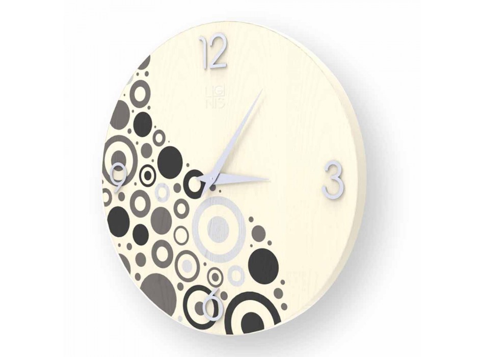 Reloj de pared Curno en diseño moderno, hecho en Italia. Viadurini