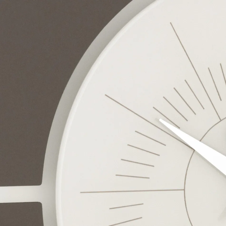 Reloj de pared de metacrilato y marco de lino Made in Italy - Battito Viadurini