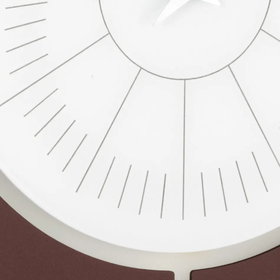 Reloj de pared de metacrilato y marco de lino Made in Italy - Battito Viadurini