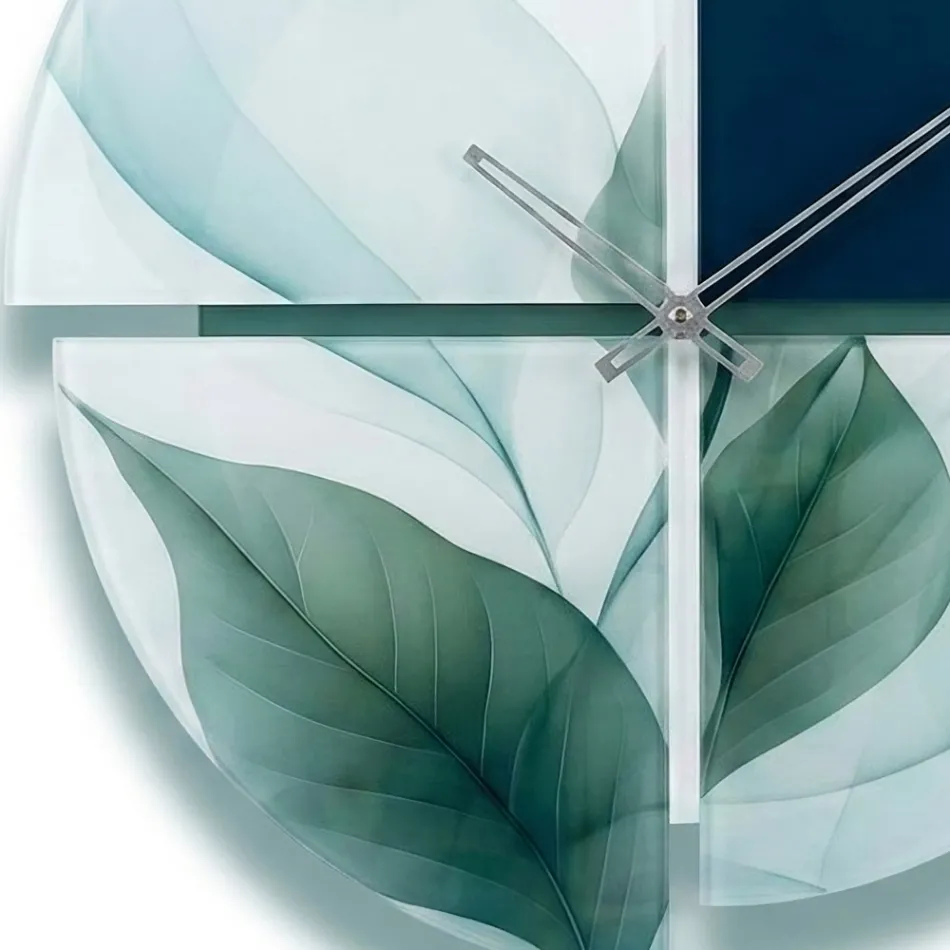Reloj de pared de metacrilato estampado con formas geométricas, fabricado en Italia - Lumea Viadurini