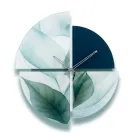 Reloj de pared de metacrilato estampado con formas geométricas, fabricado en Italia - Lumea Viadurini