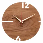 Reloj de pared redondo en madera de roble, pino o nogal Made in Italy - Bethel Viadurini