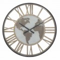 Reloj de Pared Redondo Diametro 60 cm Moderno en Hierro y MDF - Arnela