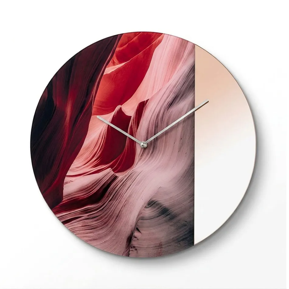 Reloj de pared Elodea Green de metacrilato fundido, fabricado en Italia. Viadurini