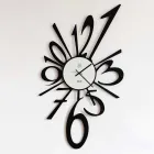 Reloj de pared de diseño en hierro negro o aluminio Made in Italy - Oceano Viadurini