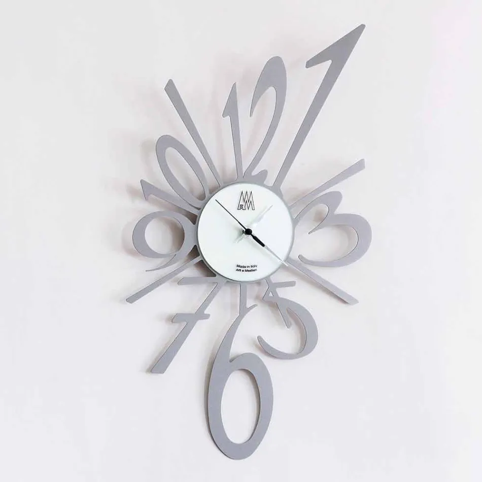 Reloj de pared de diseño en hierro negro o aluminio Made in Italy - Oceano Viadurini