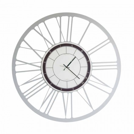Reloj de pared moderno de hierro de gran tamaño hecho en Italia - Einar Viadurini