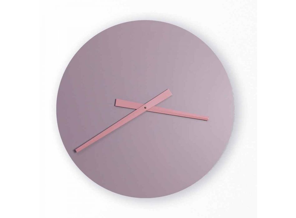 Reloj de pared moderno de color grande en madera redonda - Dione Viadurini