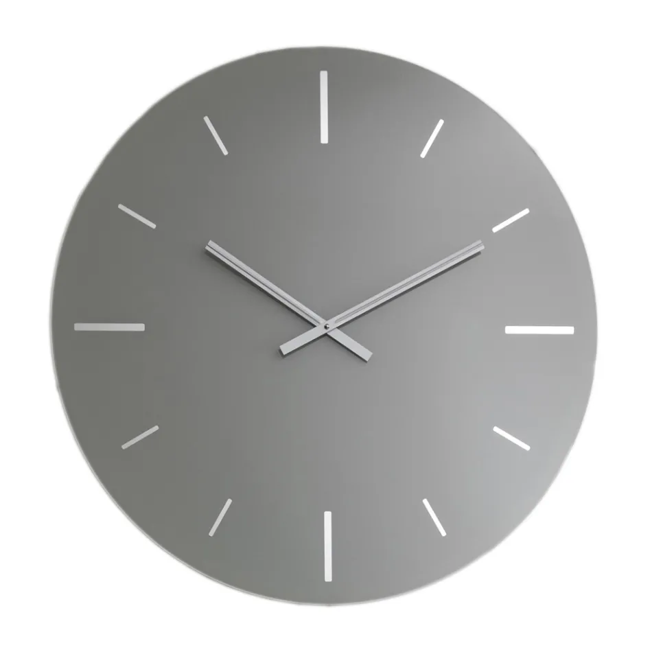 Reloj de pared de cristal acrílico coloreado de diseño redondo - Zaronte Viadurini