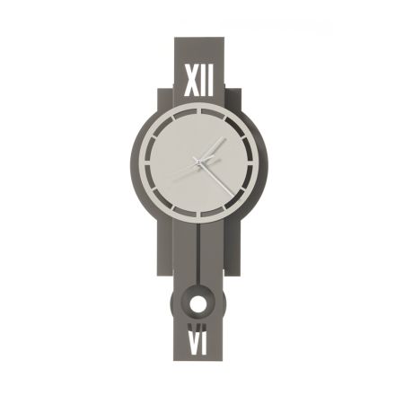 Reloj de pared de hierro con péndulo Made in Italy - Sonido Viadurini