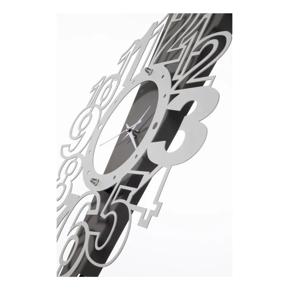 Reloj de pared de hierro con signo de exclamación Made in Italy - Aguja Viadurini