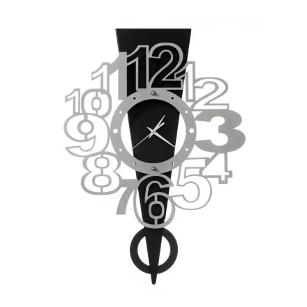 Reloj de pared de hierro con signo de exclamación Made in Italy - Aguja Viadurini