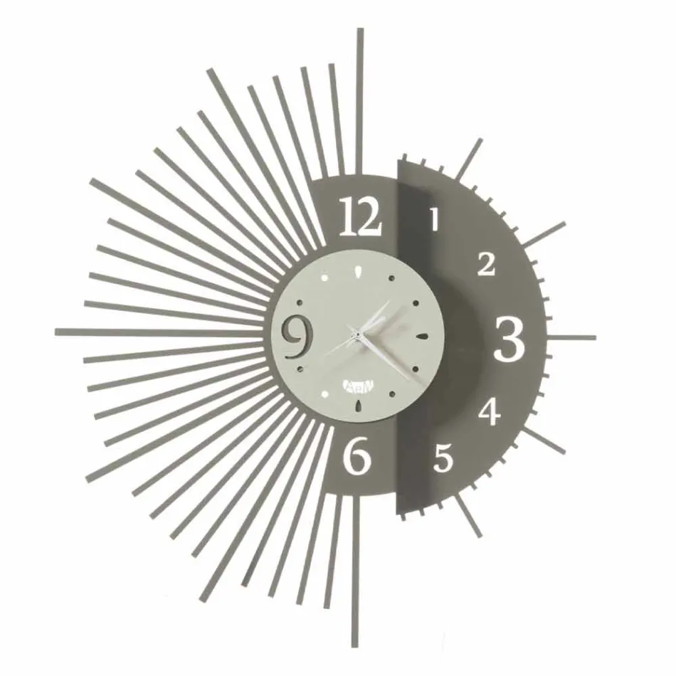Reloj de pared de hierro de diseño elegante Made in Italy - Aneto Viadurini