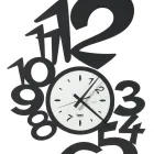 Reloj de pared de hierro de diseño grande con números externos - Acuario Viadurini