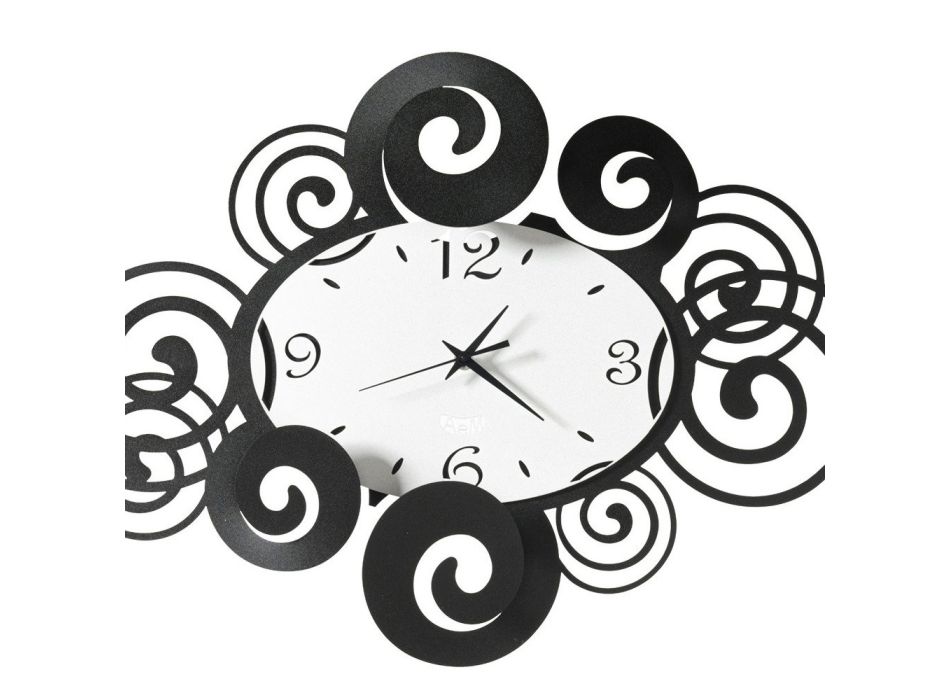 Decoraciones que agitan del reloj de pared del hierro del diseño horizontal - Alibreo Viadurini