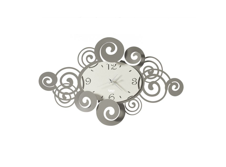 Decoraciones que agitan del reloj de pared del hierro del diseño horizontal - Alibreo Viadurini