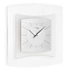 Reloj de pared en metacrilato transparente y bisatina Made in Italy - Glad Viadurini