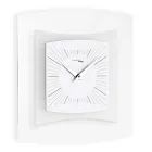 Reloj de pared en metacrilato transparente y bisatina Made in Italy - Glad Viadurini