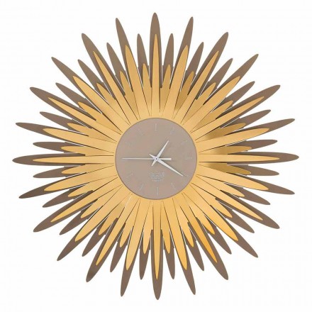 Reloj de pared moderno con forma de hierro en Made in Italy - Fuoco Viadurini