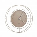 Reloj de pared moderno en acero coloreado hecho en Italia - Adalgiso