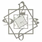 Reloj de pared de hierro moderno con diseño geométrico Made in Italy - Procida Viadurini