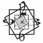 Reloj de pared de hierro moderno con diseño geométrico Made in Italy - Procida Viadurini