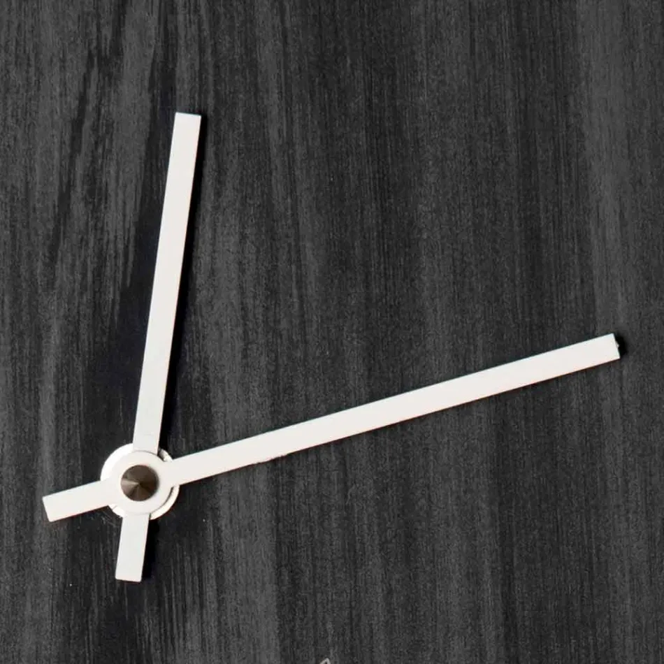 Reloj de pared de madera de diseño redondo moderno y grabado láser - Florinto Viadurini