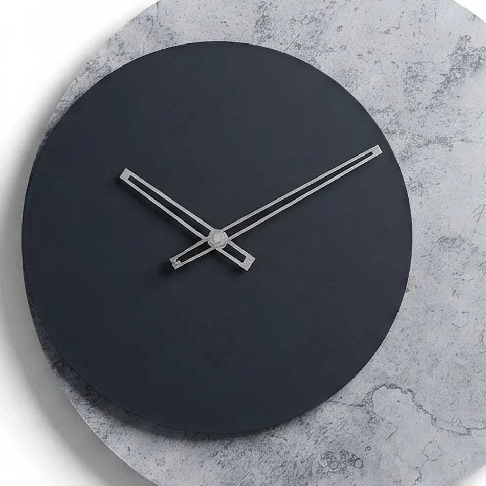 Reloj de pared redondo Elara de metacrilato estampado, fabricado en Italia. Viadurini