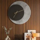 Reloj de pared redondo Elara de metacrilato estampado, fabricado en Italia. Viadurini