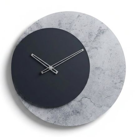 Reloj de pared redondo Elara de metacrilato estampado, fabricado en Italia. Viadurini