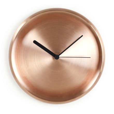 Reloj de pared redondo con diseño de cobre pulido Made in Italy - Ogio Viadurini
