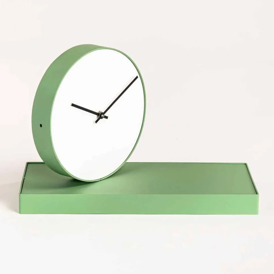 Reloj de mesa giratorio con espejo de acero Made in Italy - Meritorious Viadurini